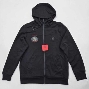 Zipper front and hooded coats.